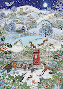 Vesnice za zimní noci